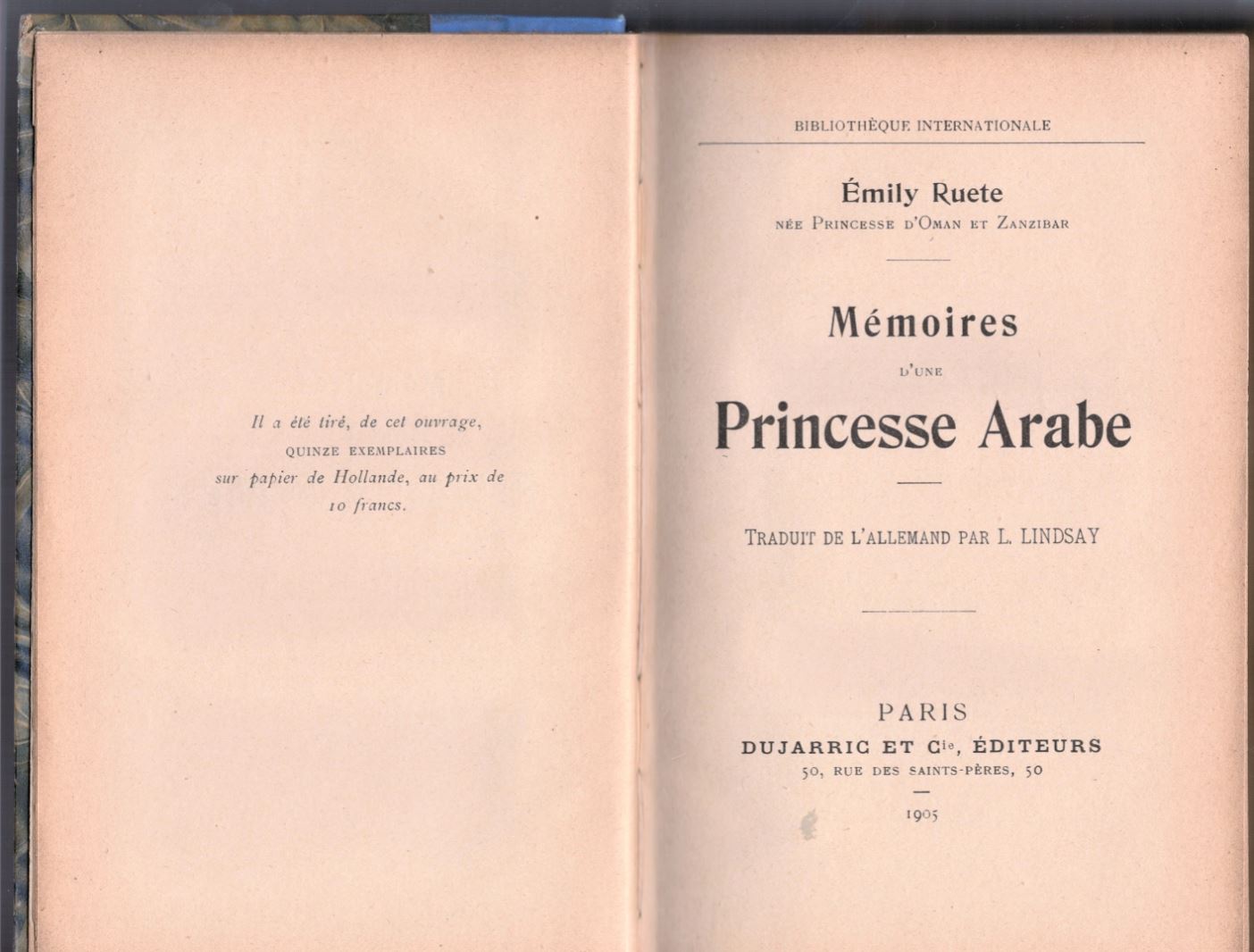 Mremoires d'une Princesse Arabe 1905 Mremoires d'une Princesse Arabe 1905